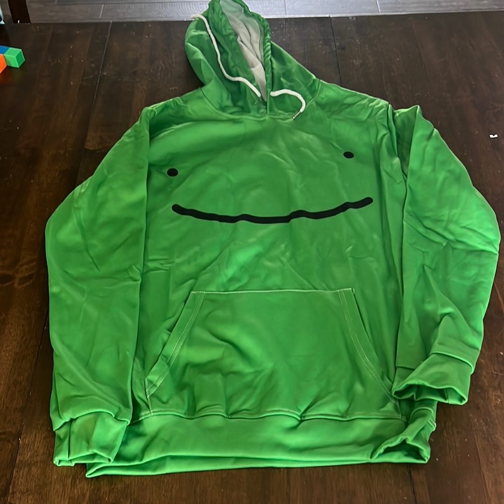 Green smiley face sweatshirt
